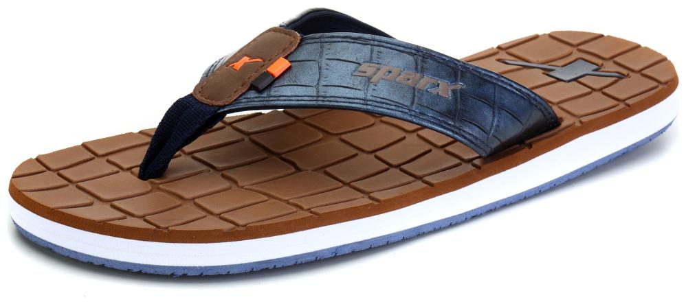 

Sparx Men s Black Blue Slipper (SFG-2065)