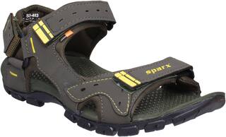 Sparx Men SS-483 Olive Yellow Sandals
