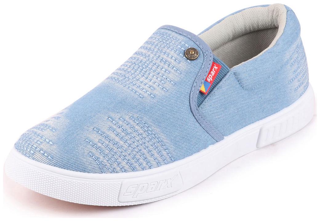 

Sparx Mens Blue White Canvas Loafers Casual Shoes