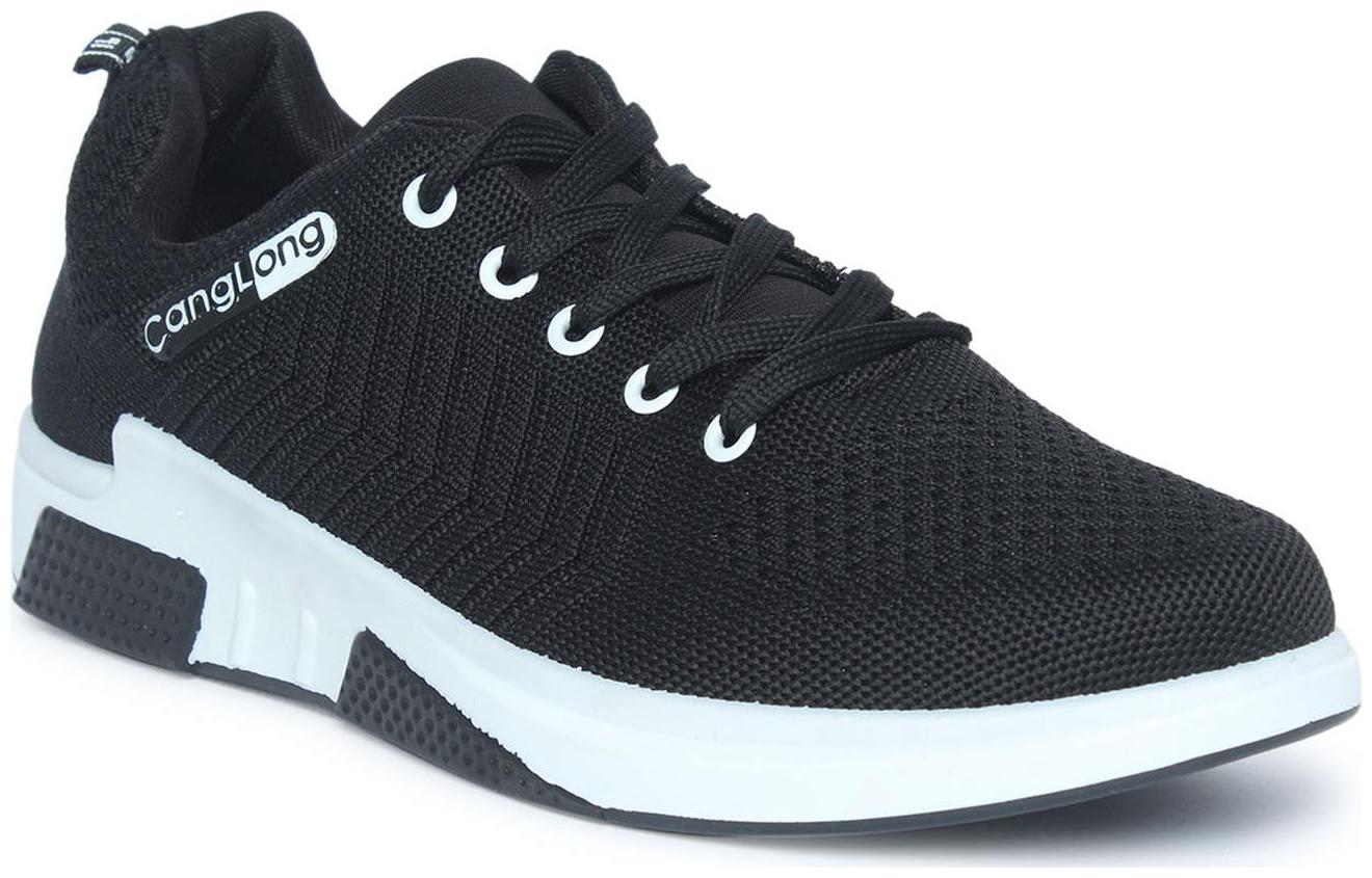 

Enso Men Enso Men s Black Imported Laceo Fly Sporto Sports Shoes Walking Shoes ( Black )
