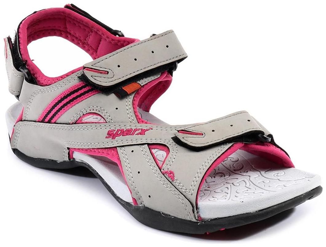 

Sparx Women s Grey Pink Sandal (SS-432)