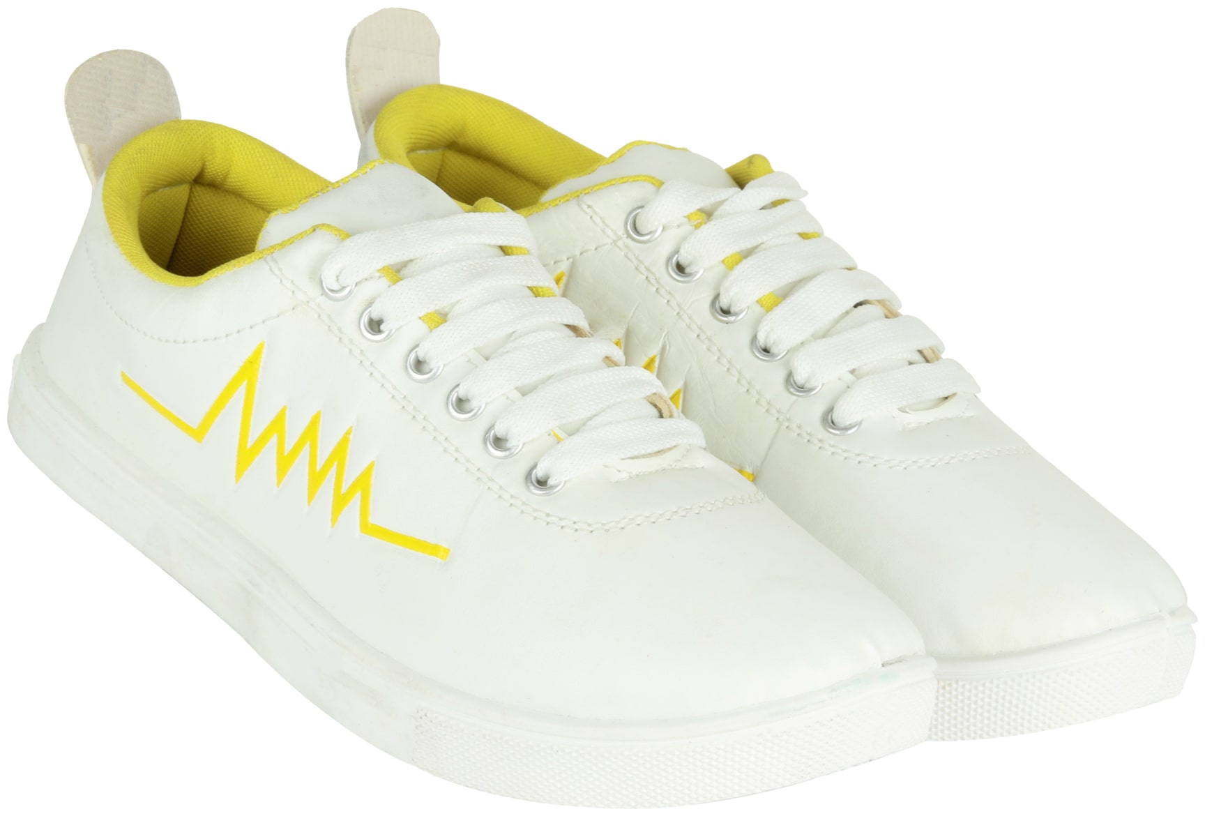 

STEPFIT Men White Yellow Casual Shoes - STF0082