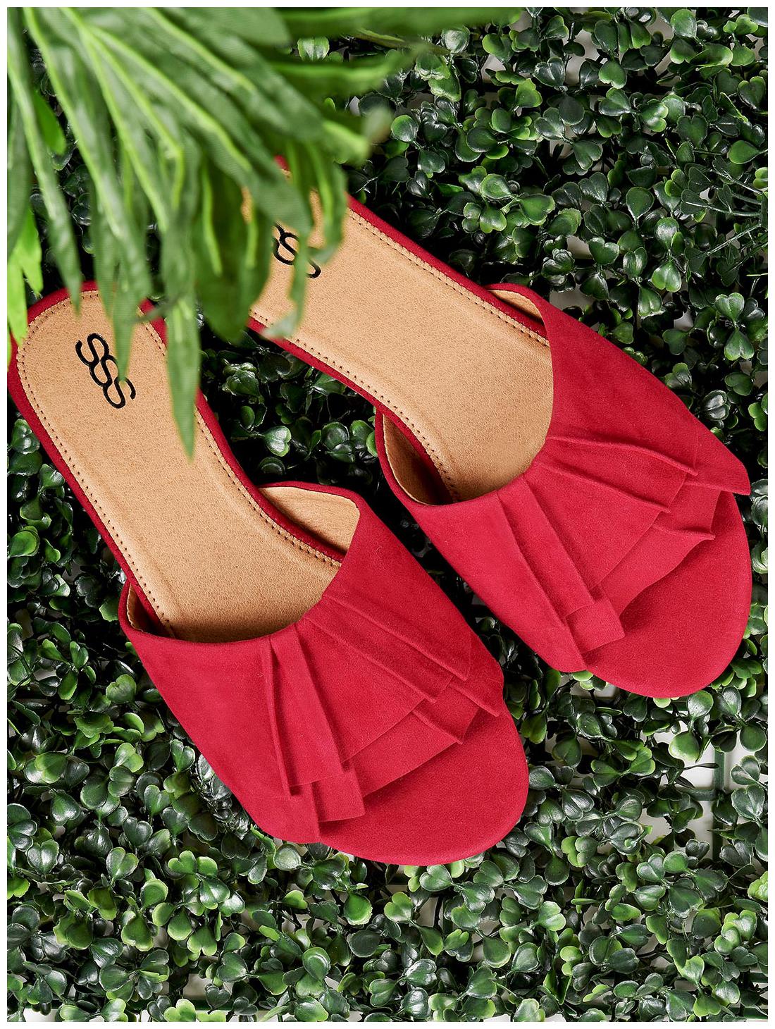 

STREETSTYLESTORE Women Maroon Open Toe Flats