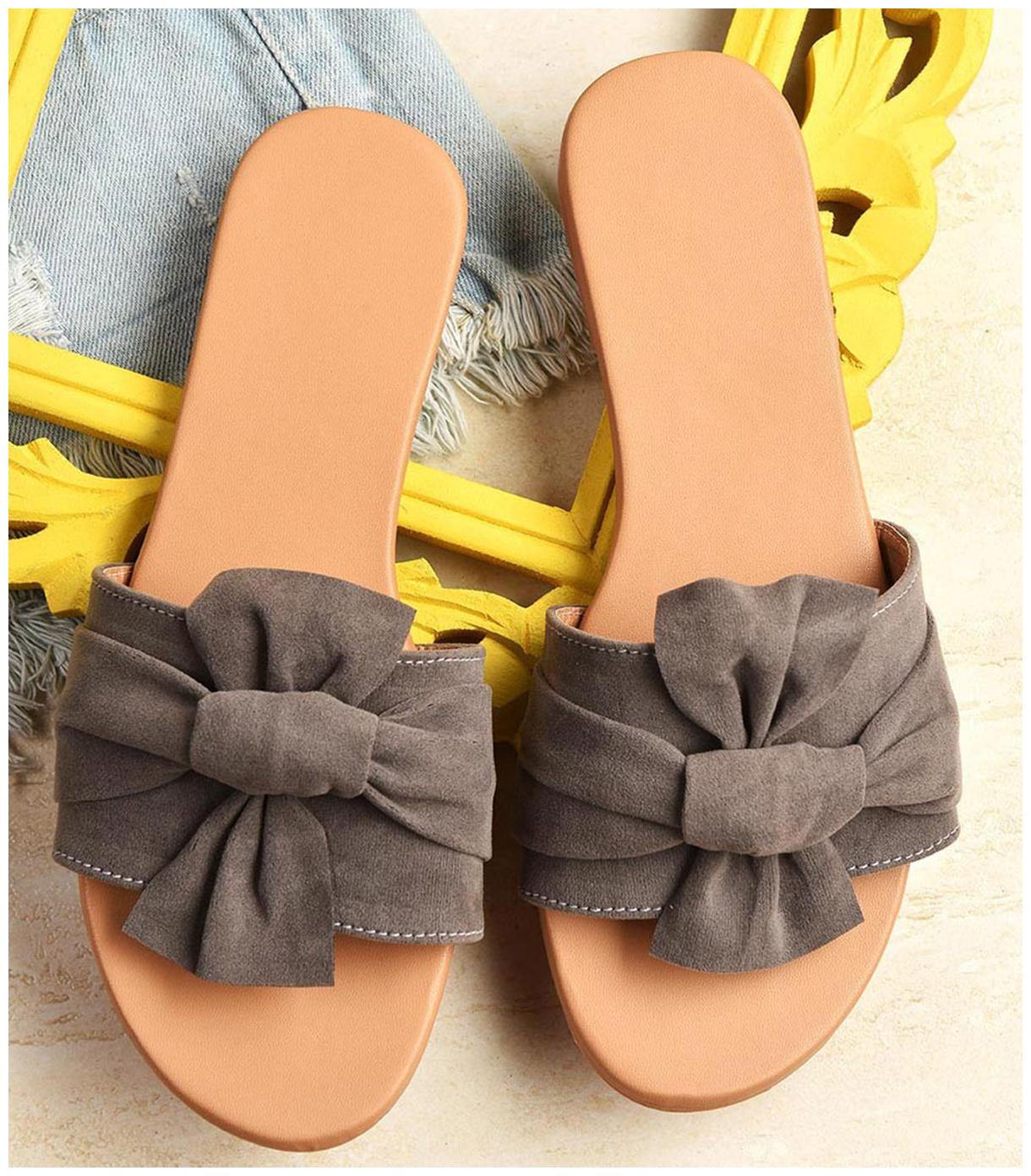 

STREETSTYLESTORE Women Grey One Toe Flats