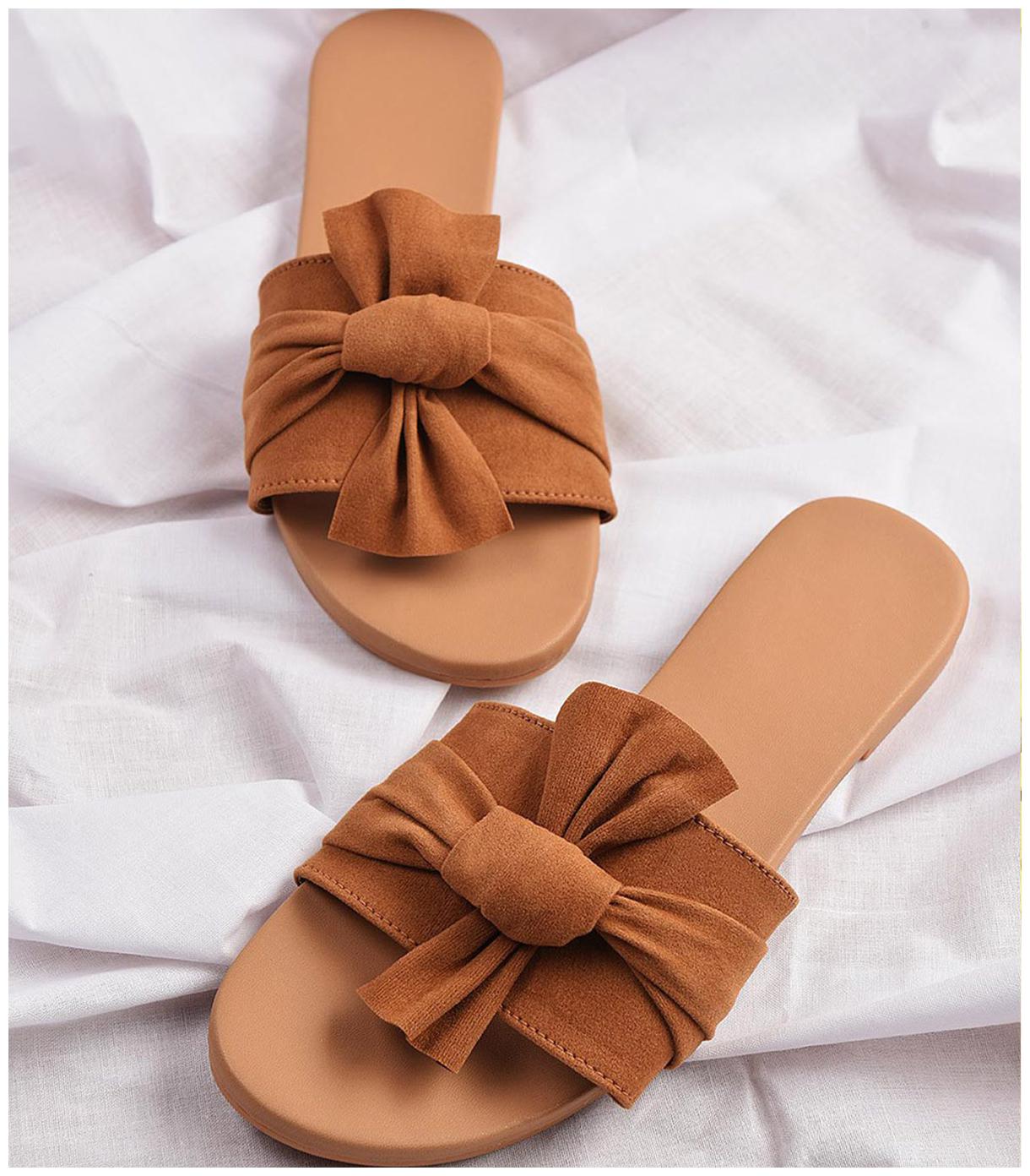 

STREETSTYLESTORE Women Tan One Toe Flats