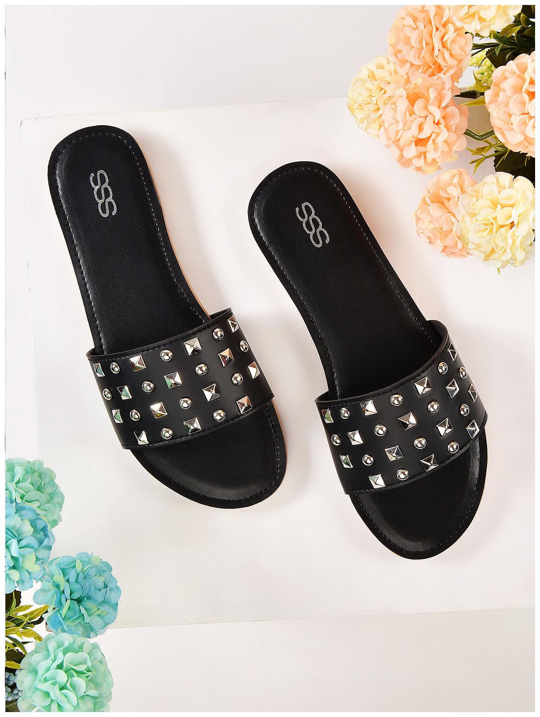 

STREETSTYLESTORE Women Black One Toe Flats