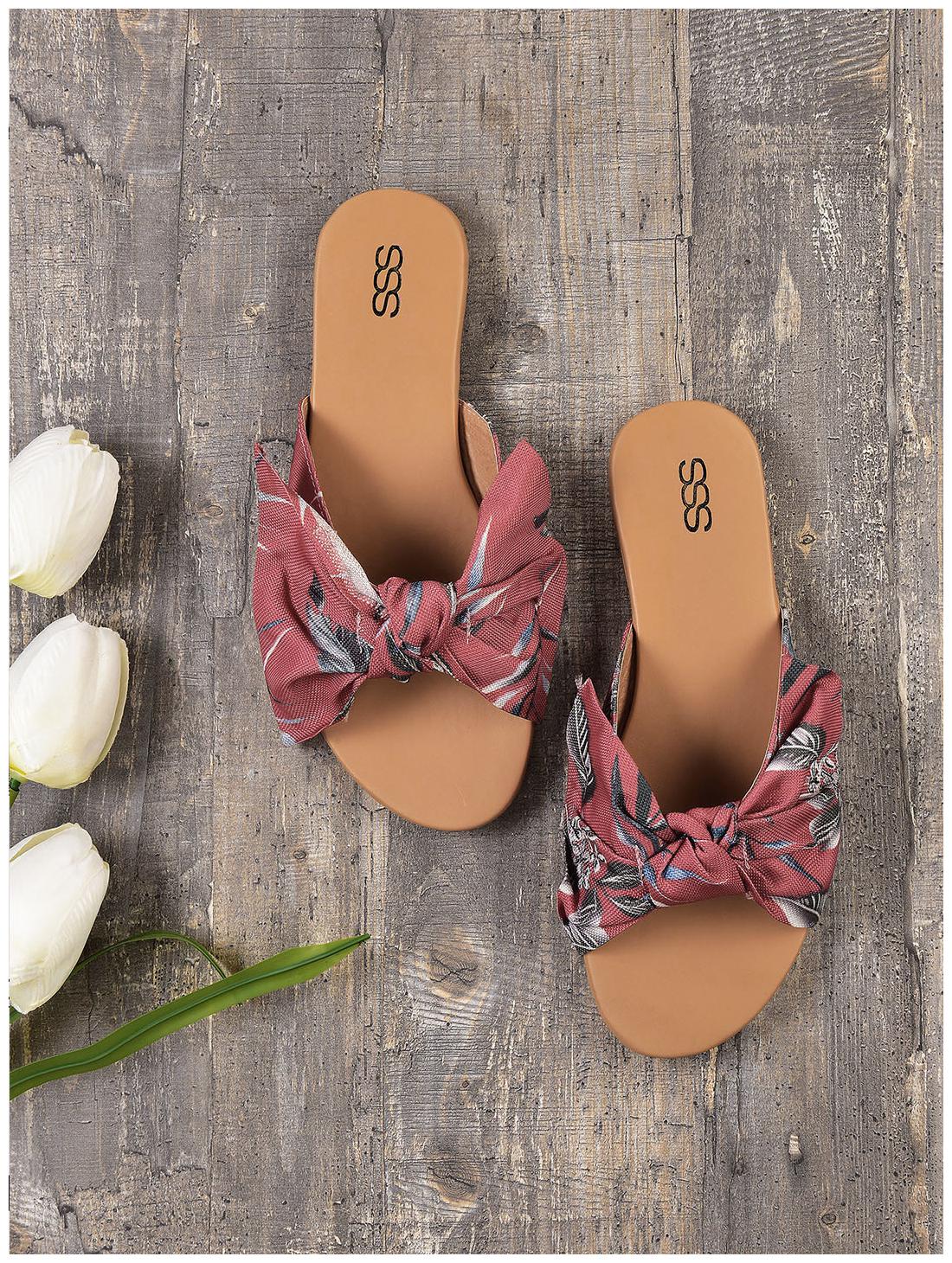 

STREETSTYLESTORE Women Coral Open Toe Flats