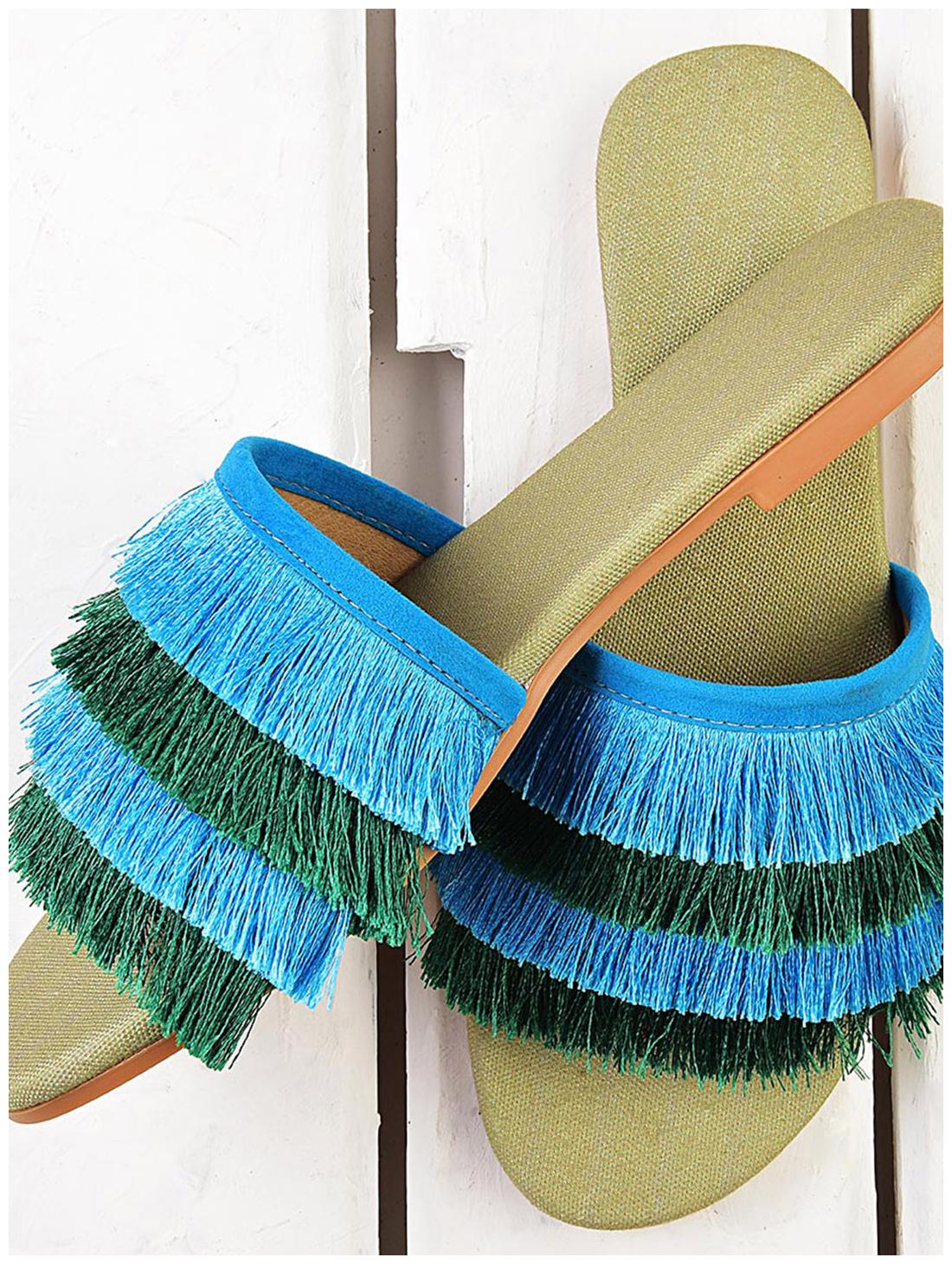 

STREETSTYLESTORE Women Turquoise One Toe Flats