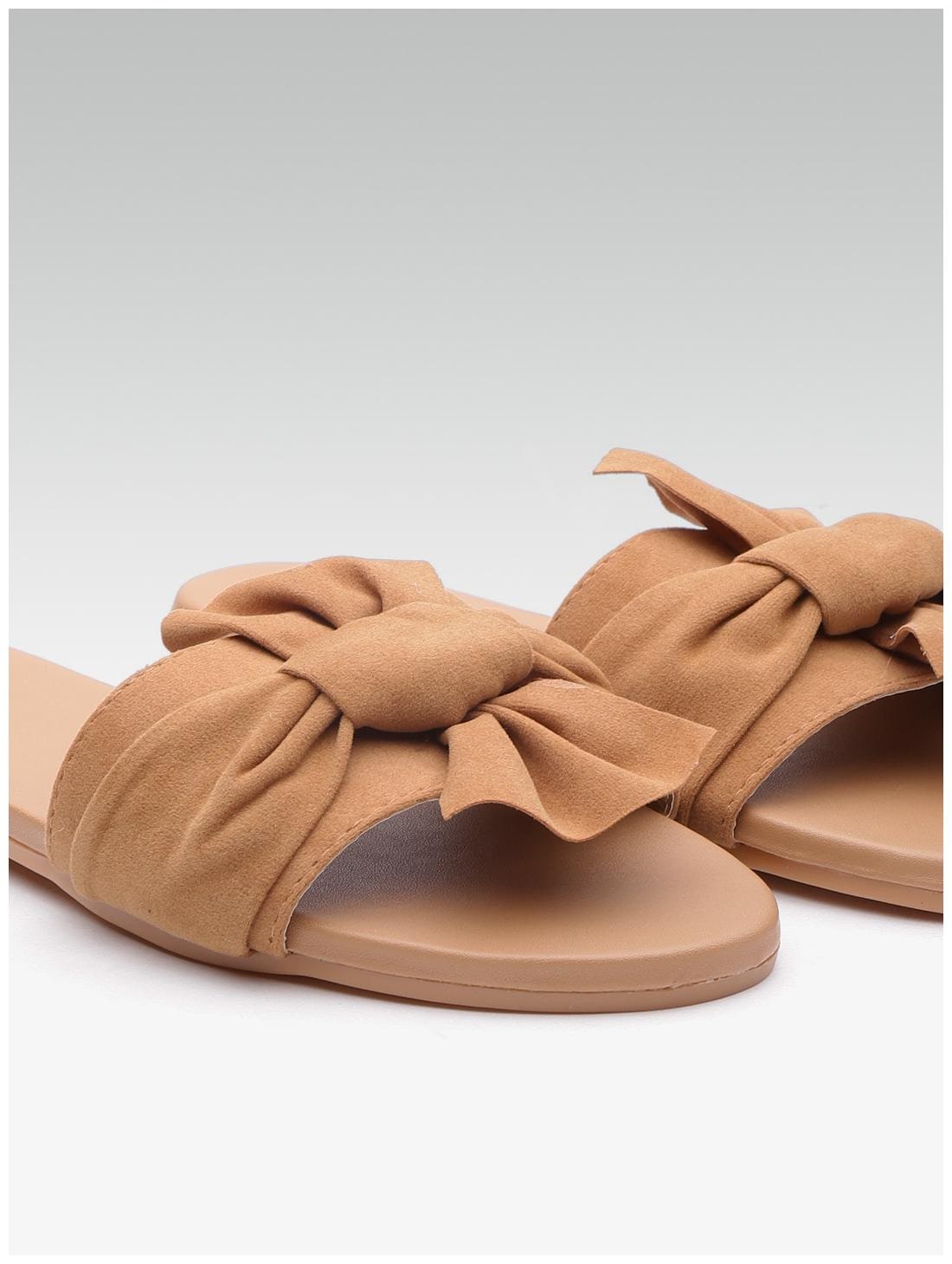 

STREETSTYLESTORE Women Tan One Toe Flats