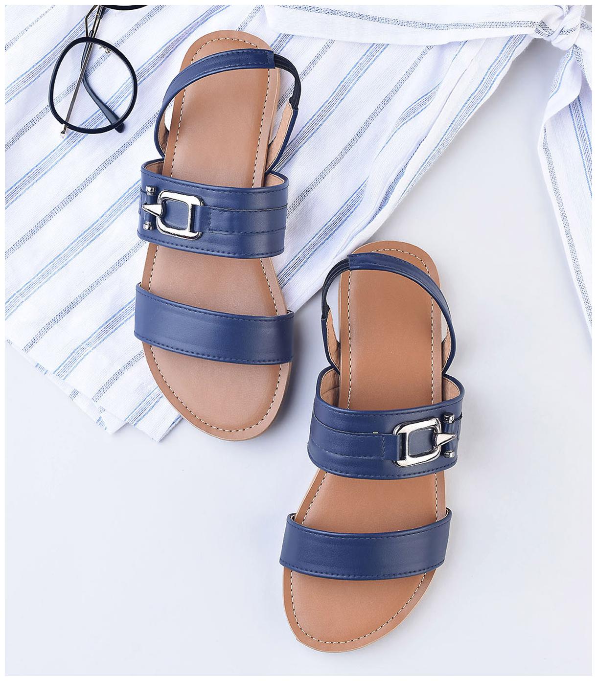 

STREETSTYLESTORE Women Blue One Toe Flats