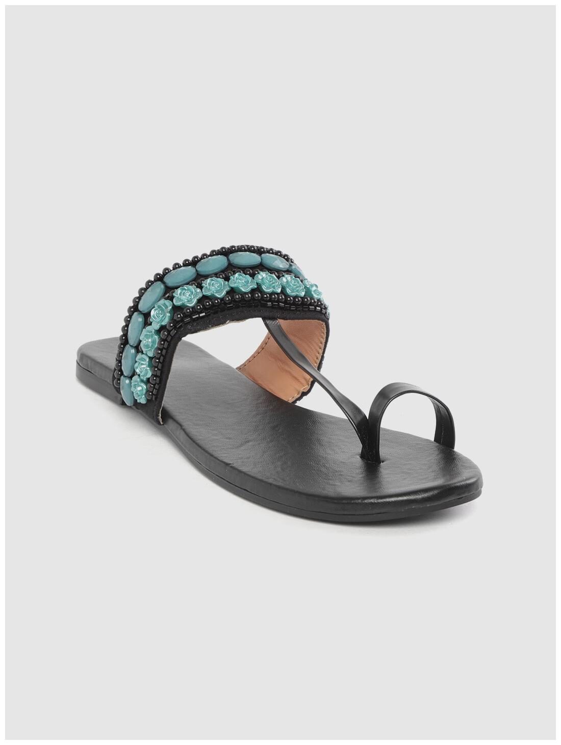 

STREETSTYLESTORE Women Black One Toe Flats