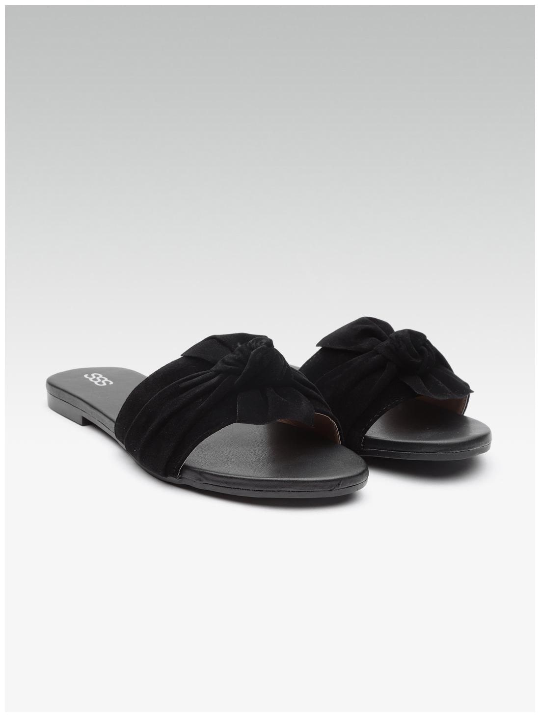 

STREETSTYLESTORE Women Black Open Toe Flats