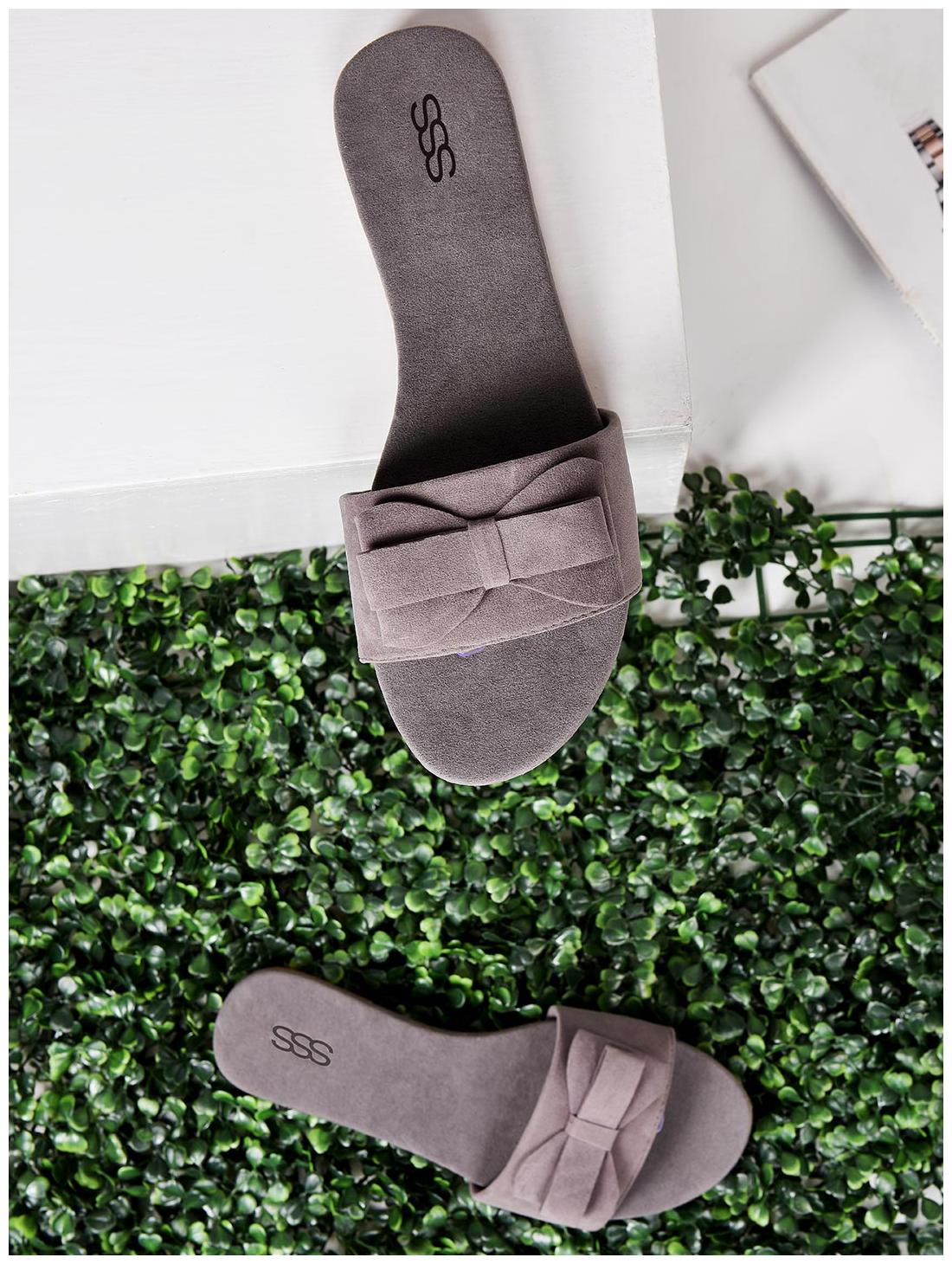 

STREETSTYLESTORE Women Grey One Toe Flats