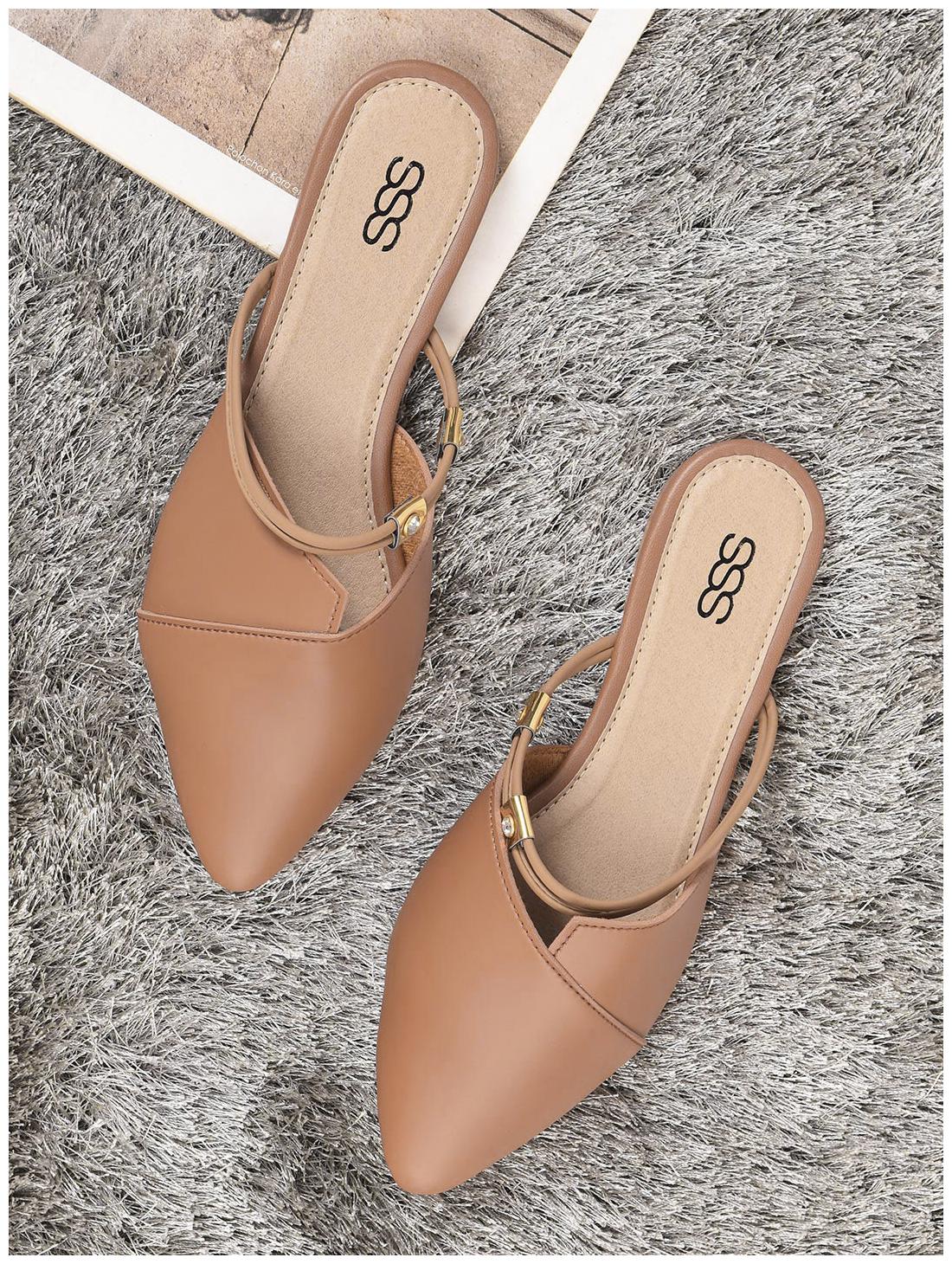 

STREETSTYLESTORE Women Tan Mules