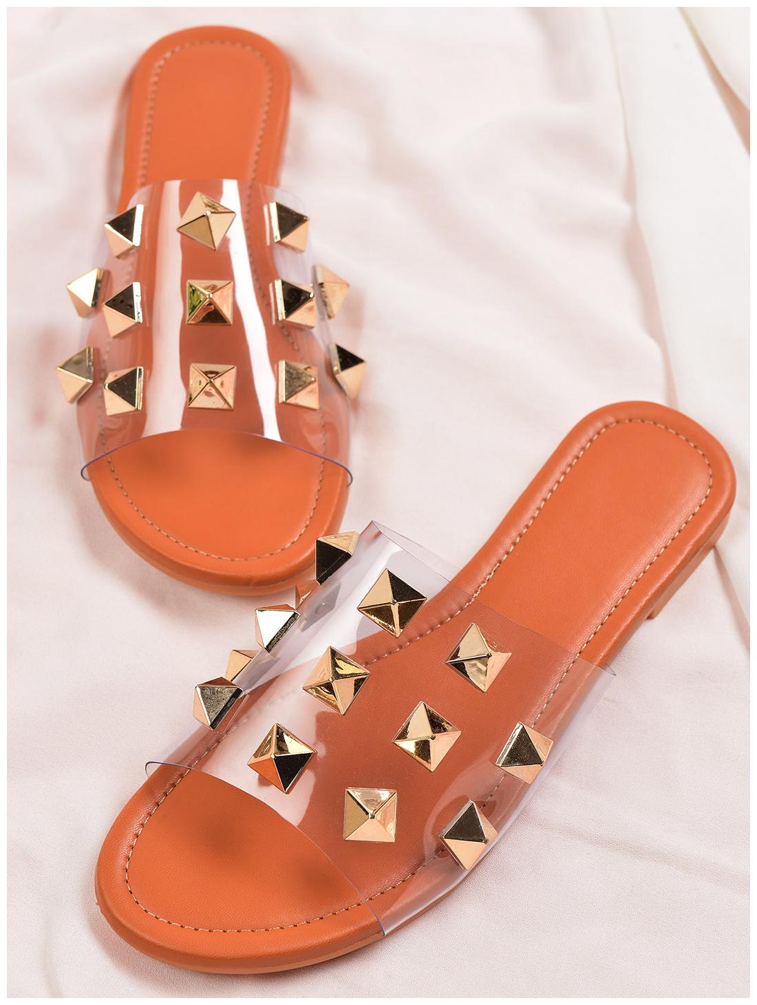 

STREETSTYLESTORE Women Tan One Toe Flats