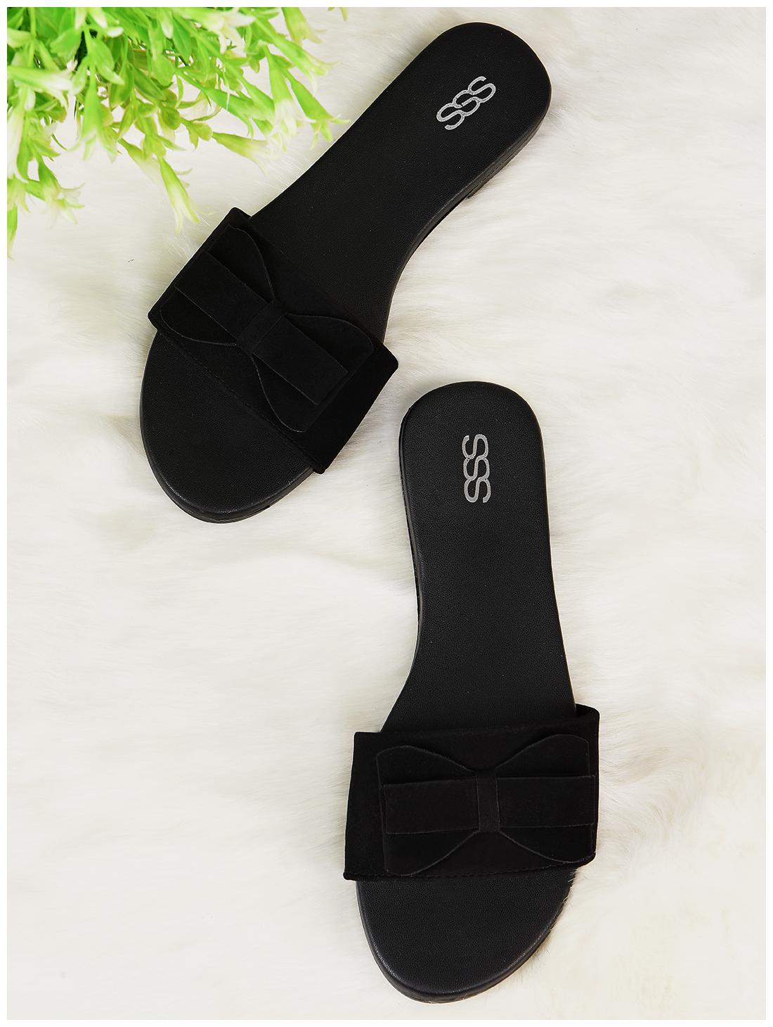 

STREETSTYLESTORE Women Black One Toe Flats