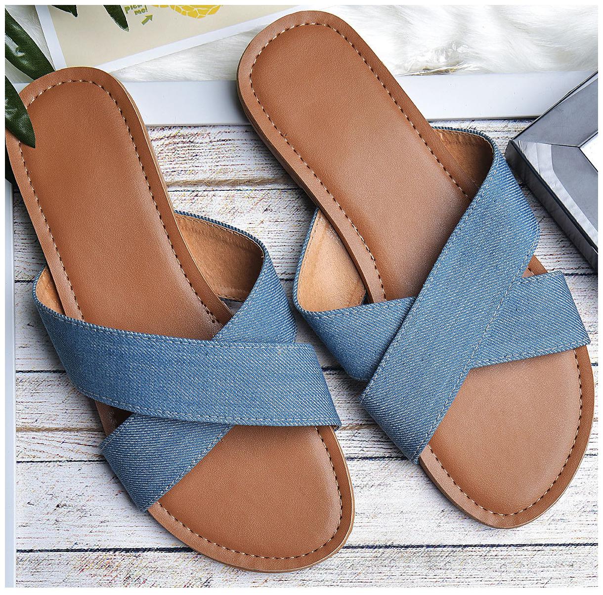 

STREETSTYLESTORE Women Blue Open Toe Flats