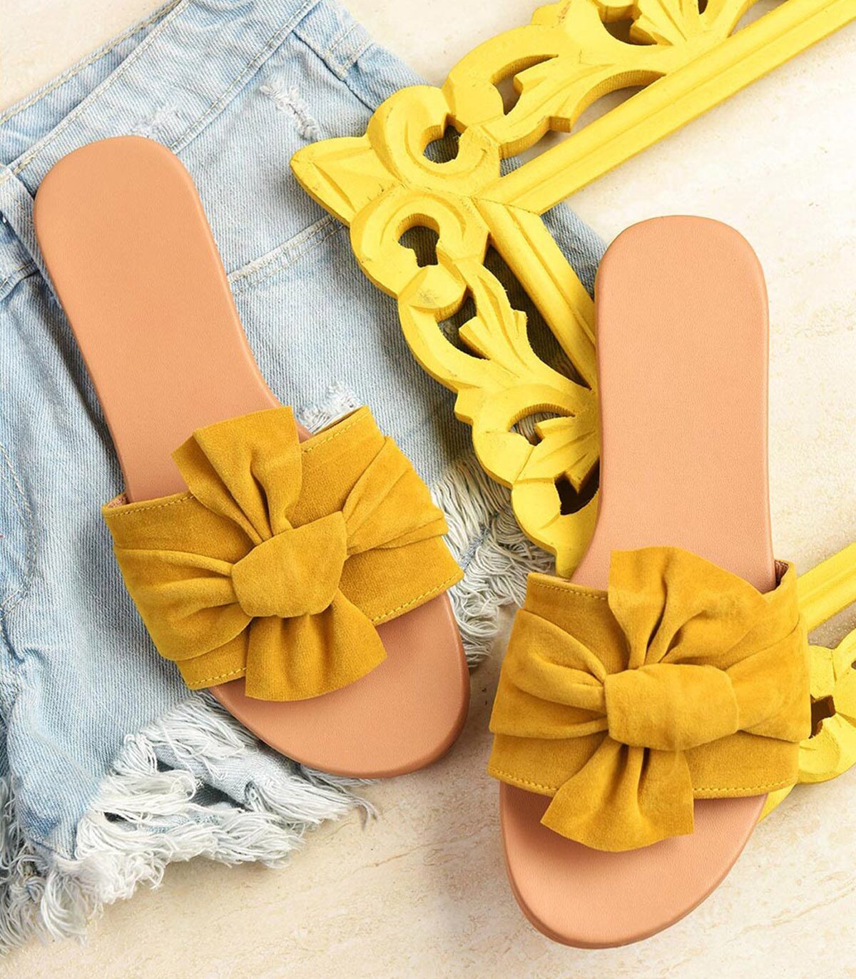 

STREETSTYLESTORE Women Yellow One Toe Flats