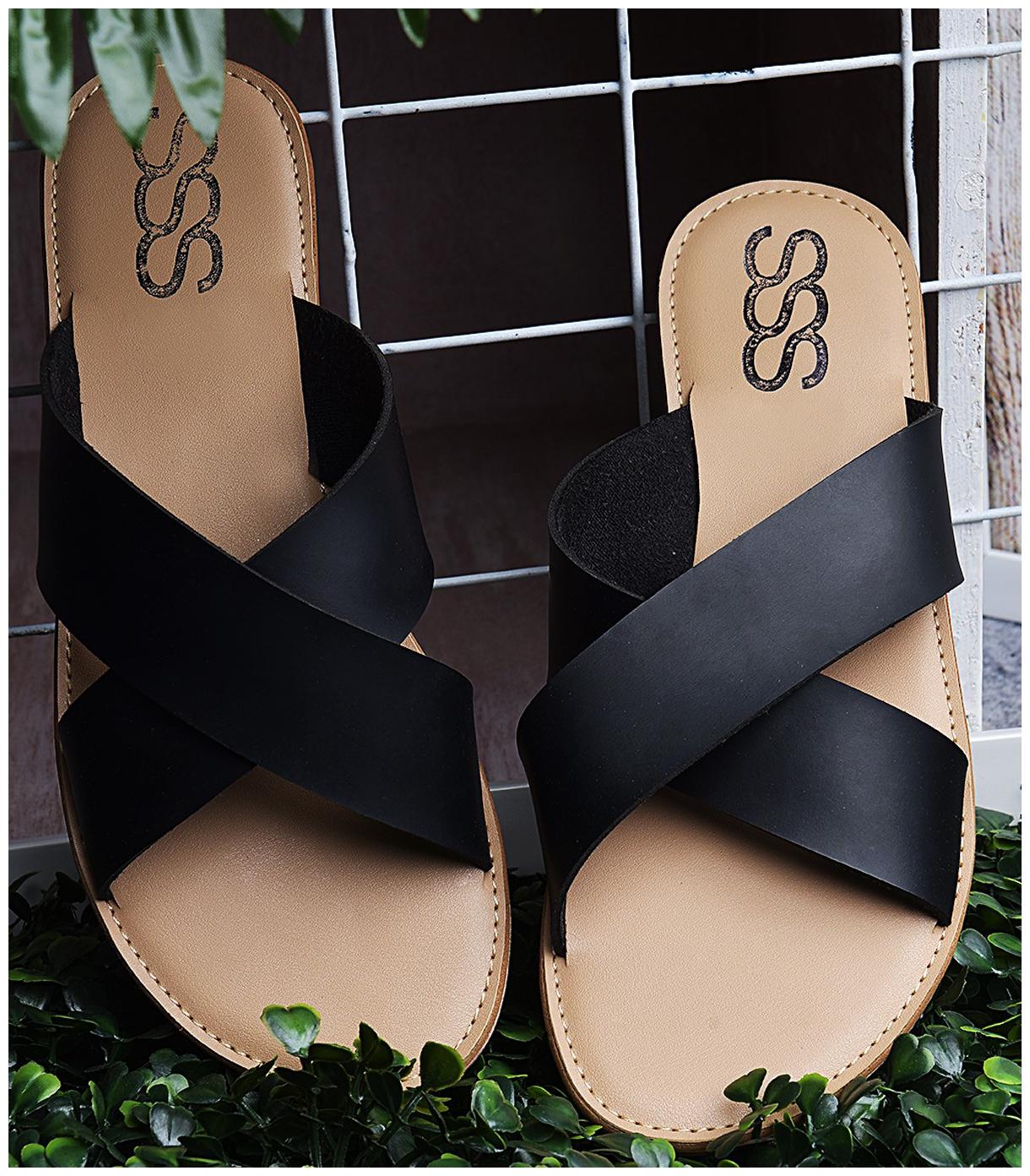 

STREETSTYLESTORE Women Black Open Toe Flats