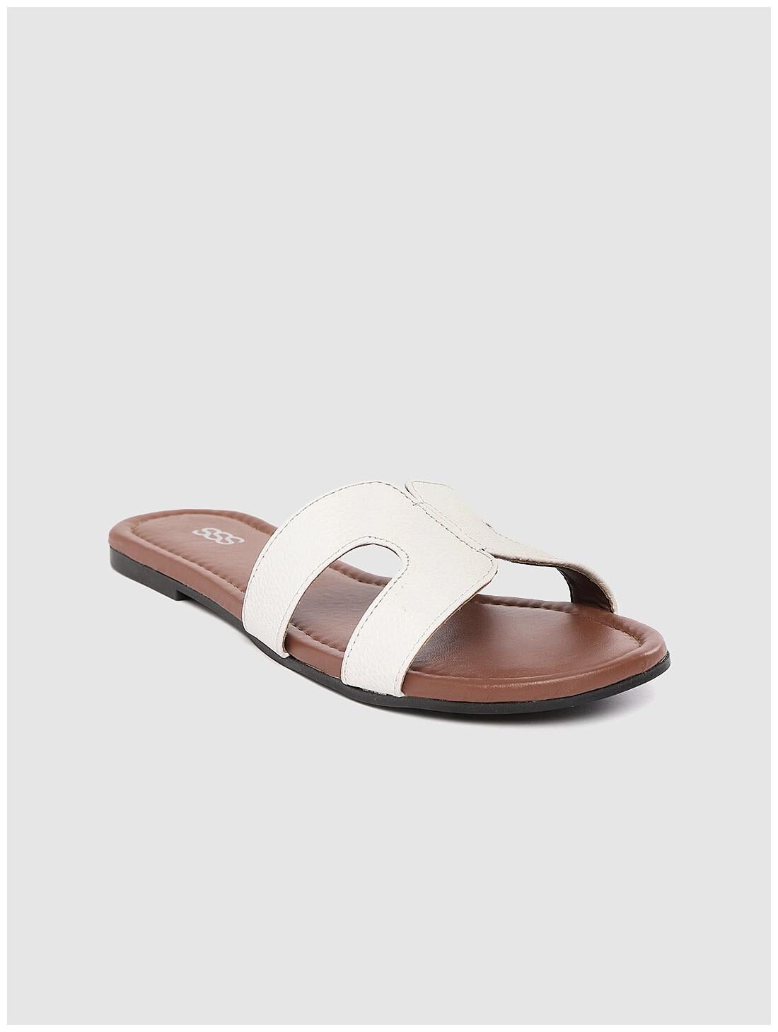 

STREETSTYLESTORE Women White One Toe Flats