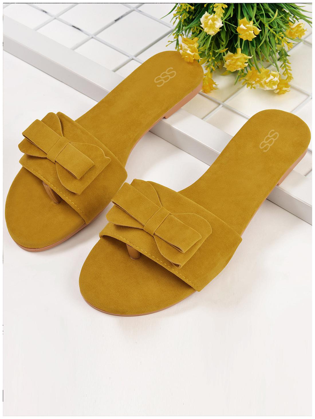

STREETSTYLESTORE Women Yellow One Toe Flats