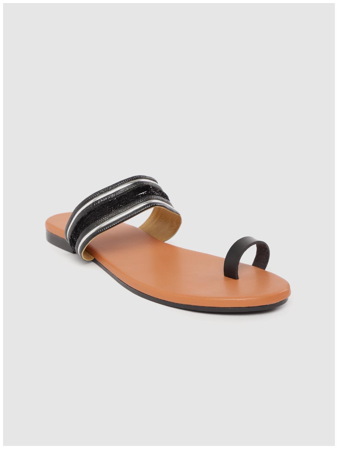 

STREETSTYLESTORE Women Black One Toe Flats