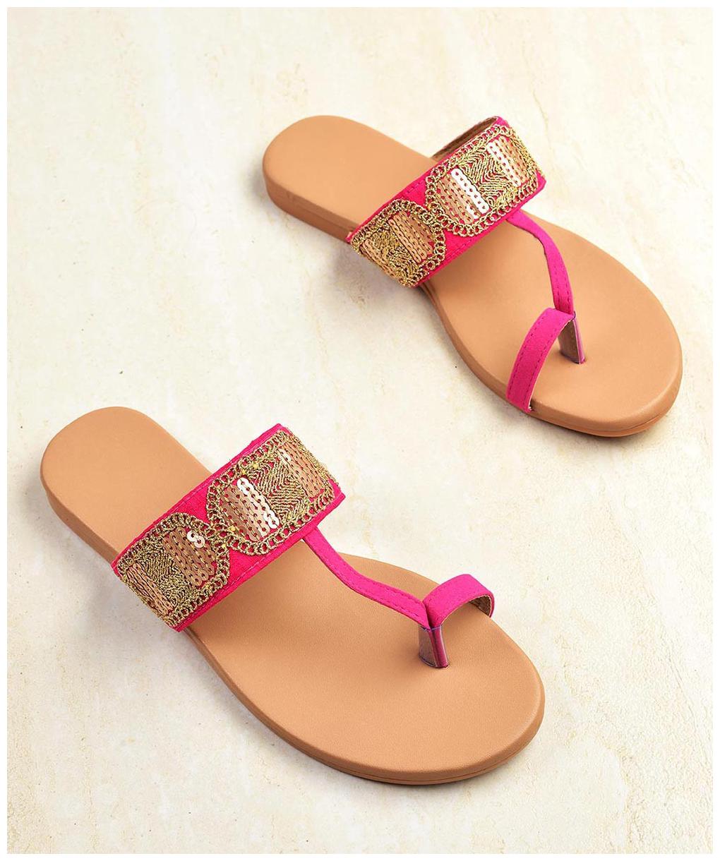 

STREETSTYLESTORE Women Pink One Toe Flats