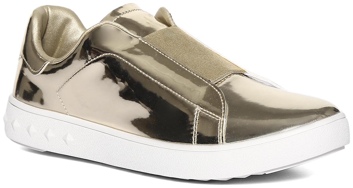 

Stride Women Gold Slip-On Shoes
