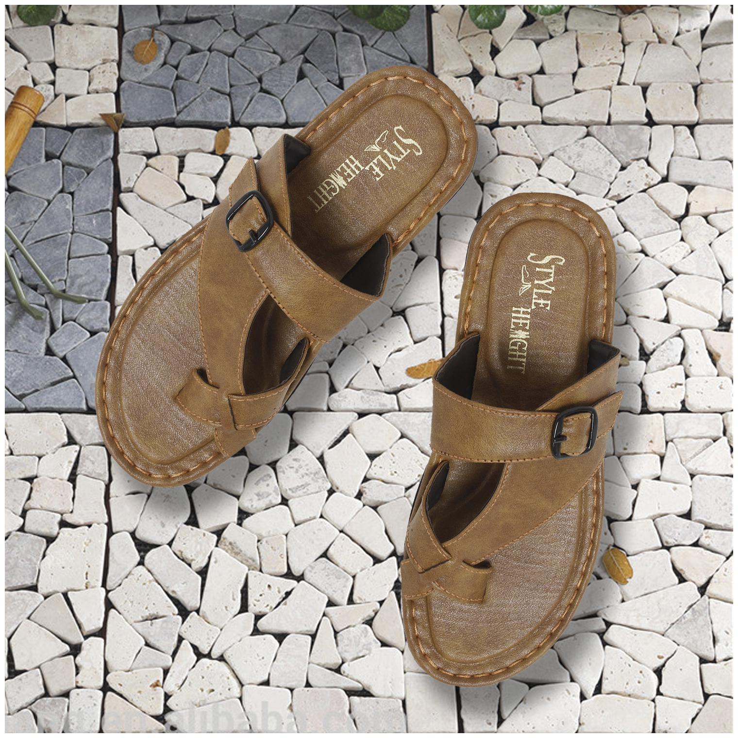 

Style Height Men Tan Flip-Flops - 1 Pair