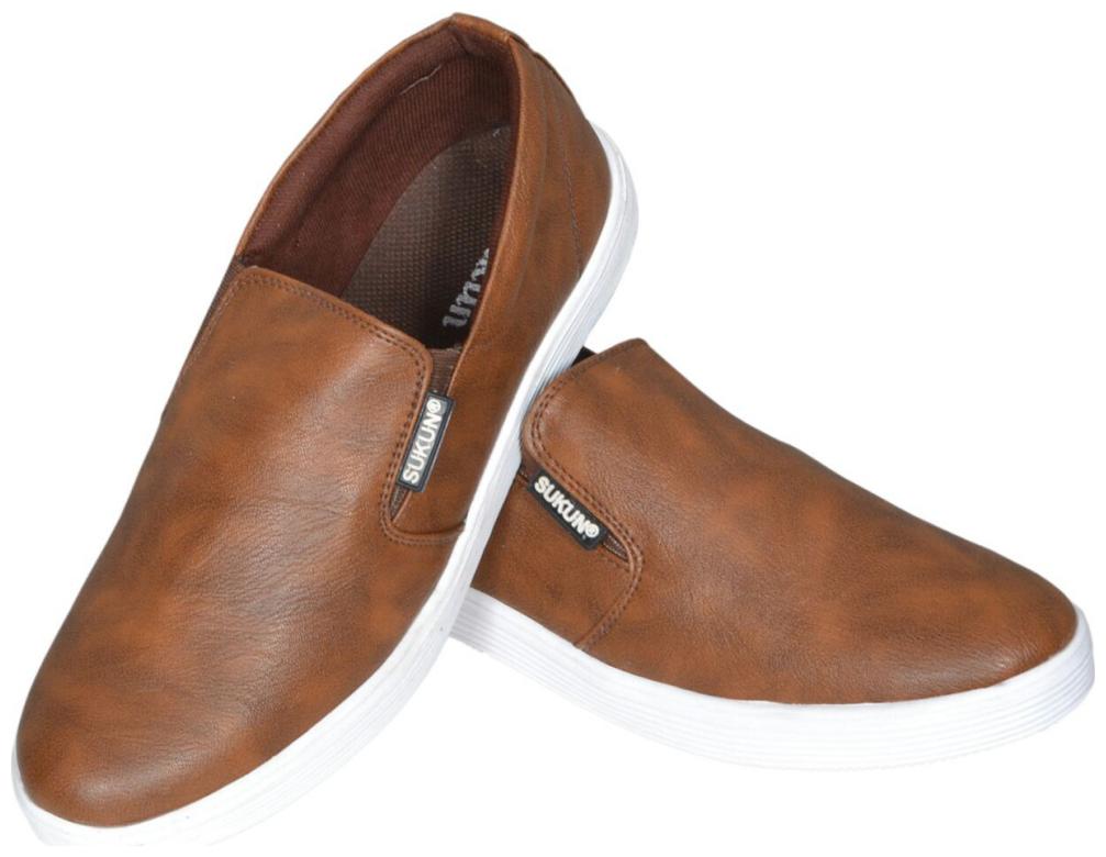 

Sukun Brown Slip On Sneakers