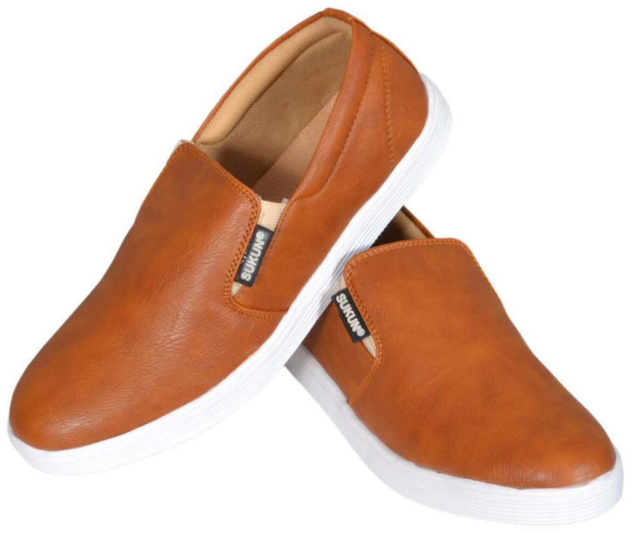 

Sukun Tan Slip On Sneakers