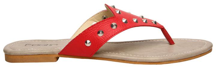 

Sunshine Women Red T-Strap Flats