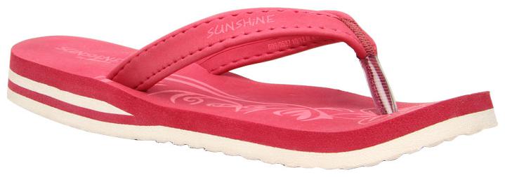 

SUNSHINE Women s Red Flats Sandals-UK 8