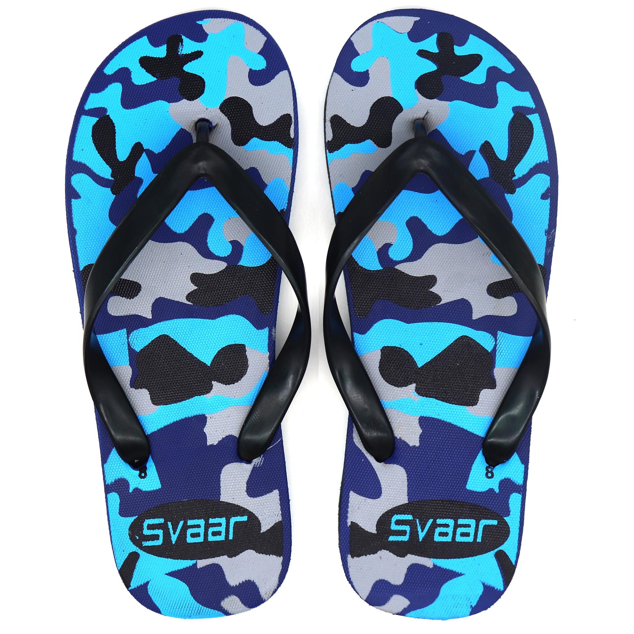 

SVAAR Men Blue Black Outdoor Slippers