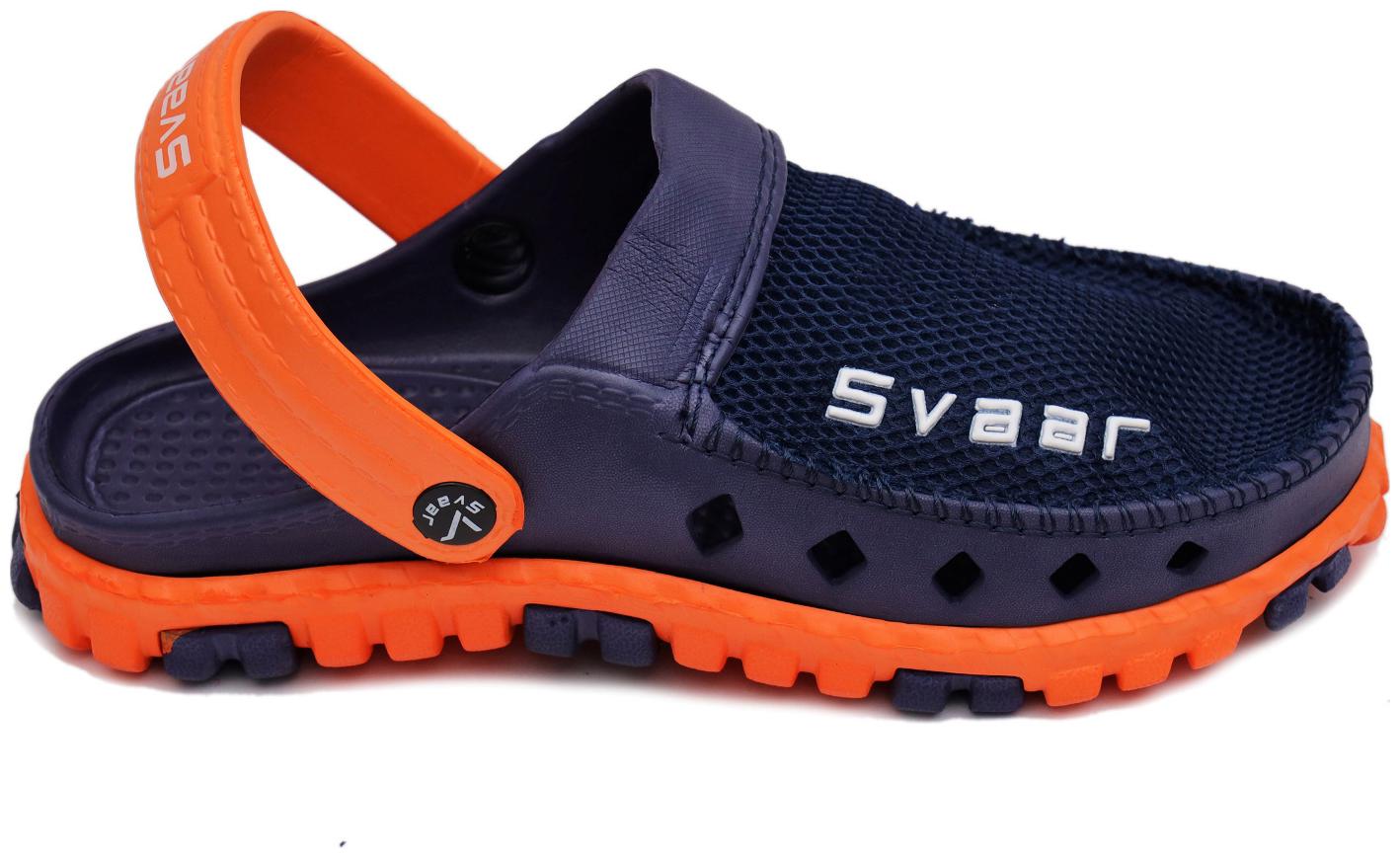 

SVAAR Men Navy Blue Clogs