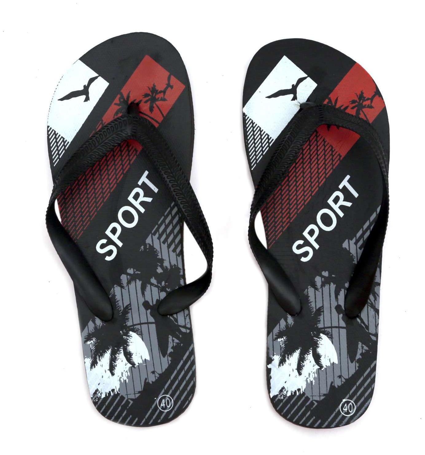 

SVAAR Men Black Flip-Flops