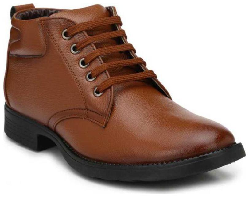 

SIM STYLE Men Tan Ankle Boots
