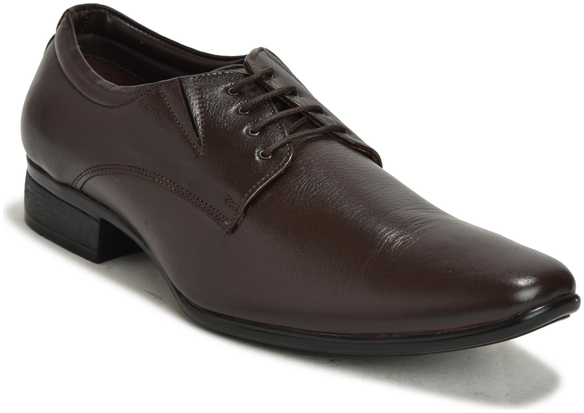 

Tanny Shoes Genuine Leather Classic Derby Brown Formal Shoe