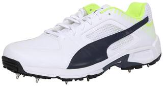 Puma Team Full Spike Cricket Shoes For Men (White )