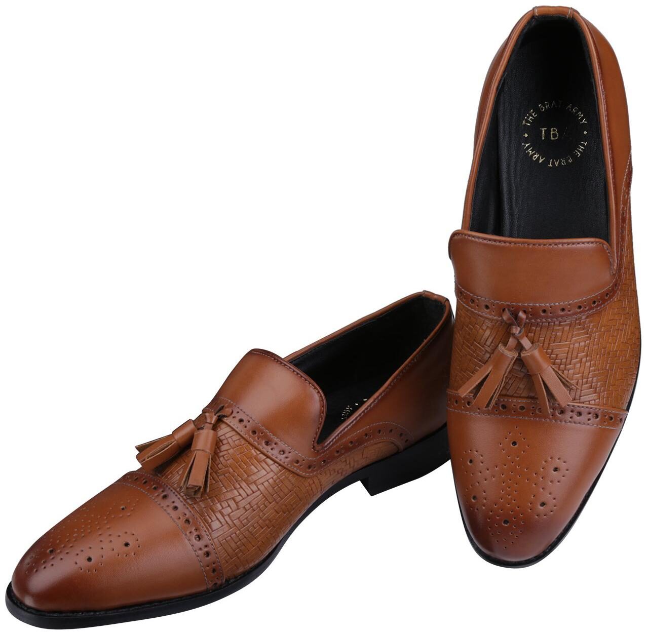 

THE BRAT ARMY Men Tan Loafers - ASHFORD TAN 12