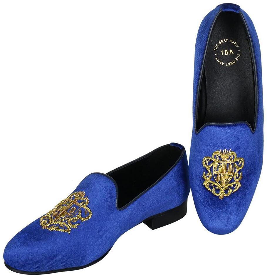 

THE BRAT ARMY Men Blue Loafers - BRISTOL BLUE 11