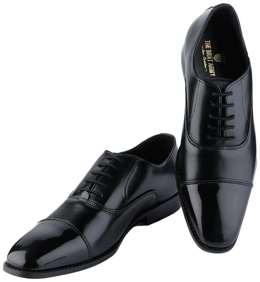 

THE BRAT ARMY Men Black Oxford Formal Shoes - VENETO 6