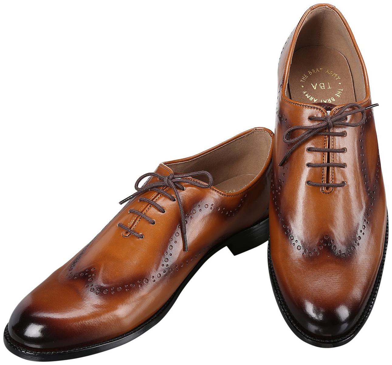 

THE BRAT ARMY Men Tan Oxford Formal Shoes - CASTLETON TAN 7