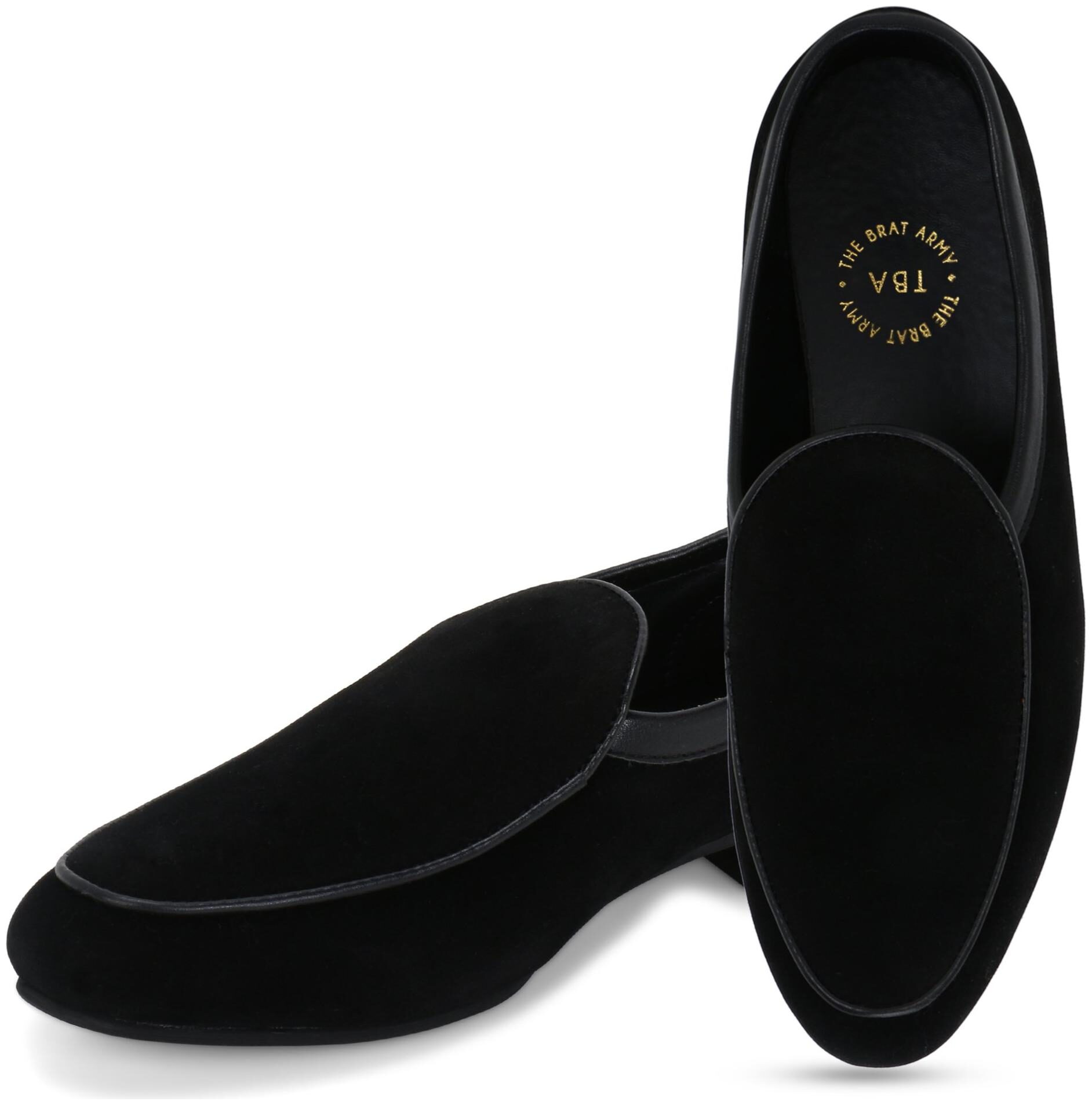 

THE BRAT ARMY Men Black Loafers - BOSTON BLACK 6