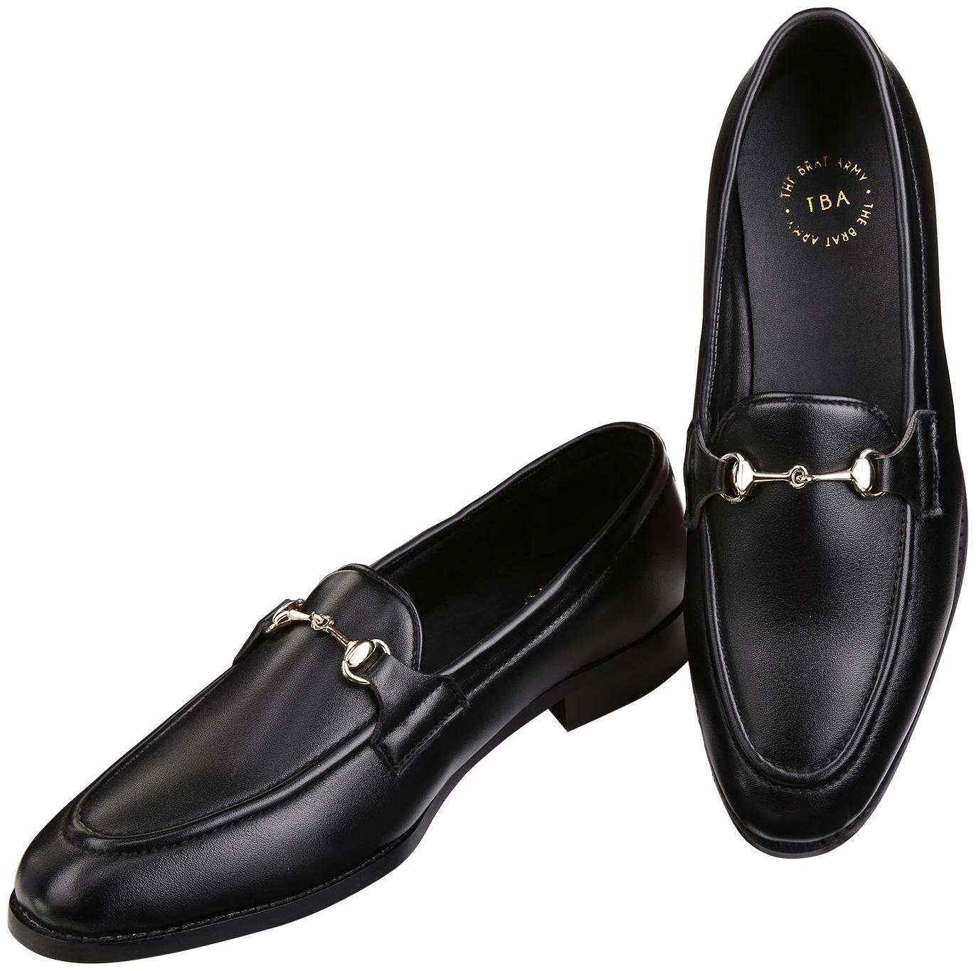 

THE BRAT ARMY Men Black Loafers - HENLEY BLACK 11