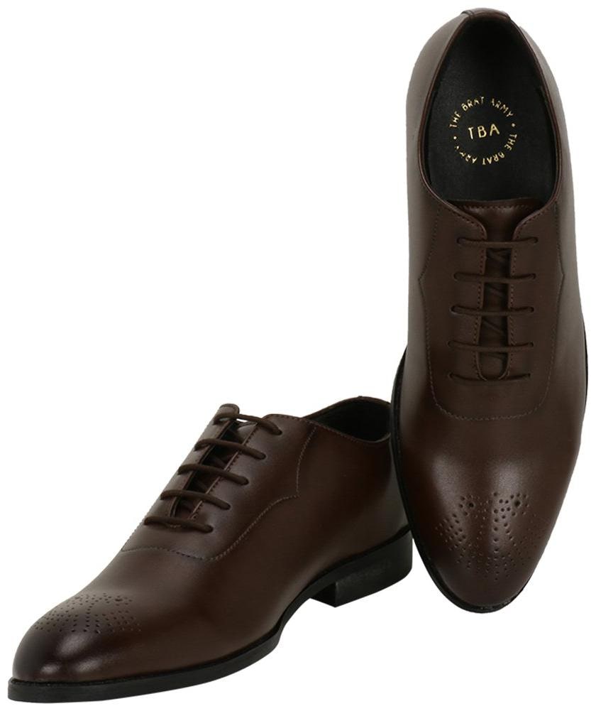

THE BRAT ARMY Men Brown Oxford Formal Shoes - NOVARA BROWN 10