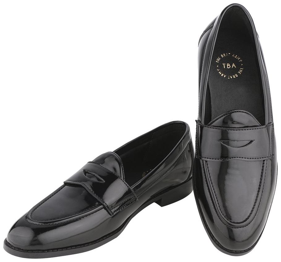 

THE BRAT ARMY Men Black Loafers - SIENA BLACK 8