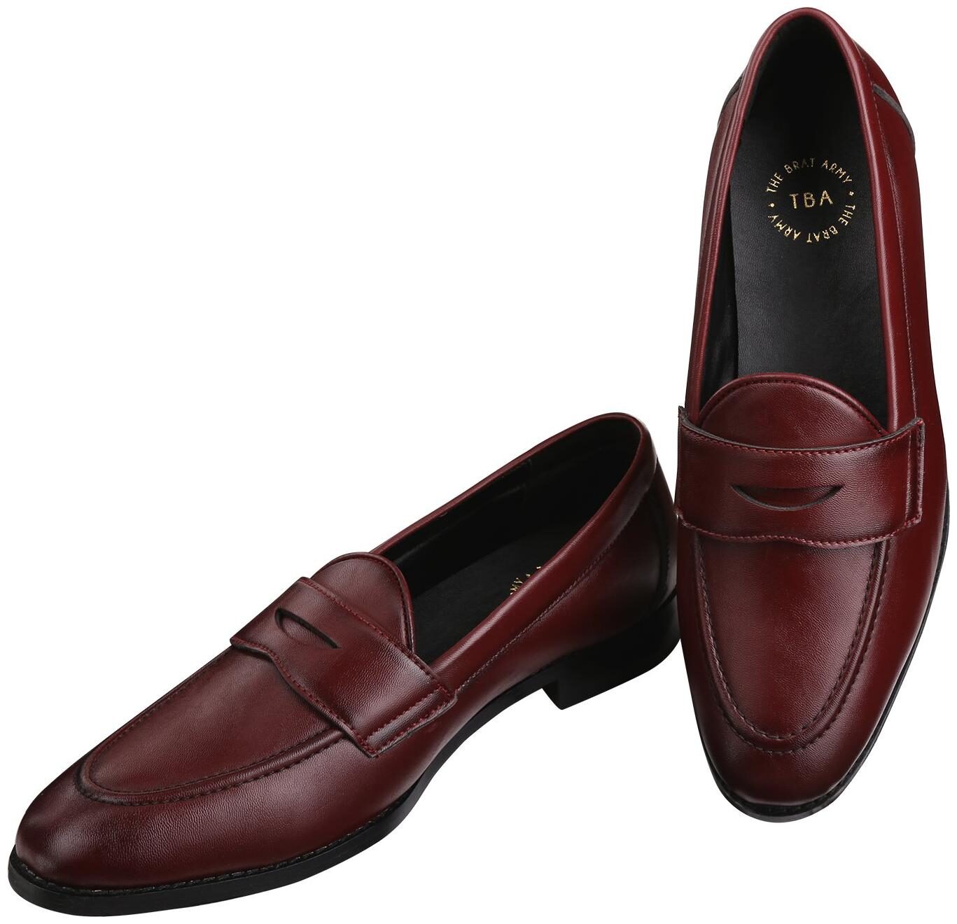 

THE BRAT ARMY Men Maroon Loafers - SIENA WINE 10