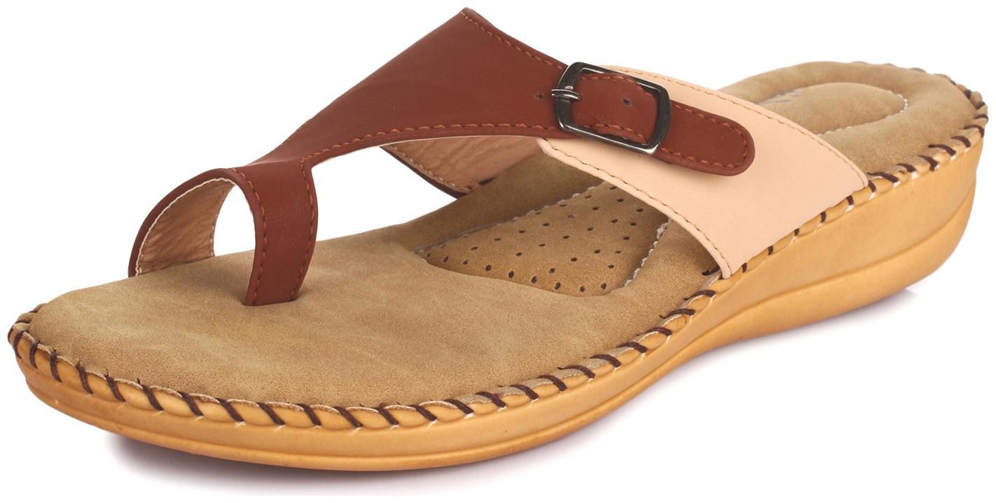 

TRASE Dr - Plus II Beige Ortho Slippers for Women (with Comfortable Doctor Sole)-6 UK