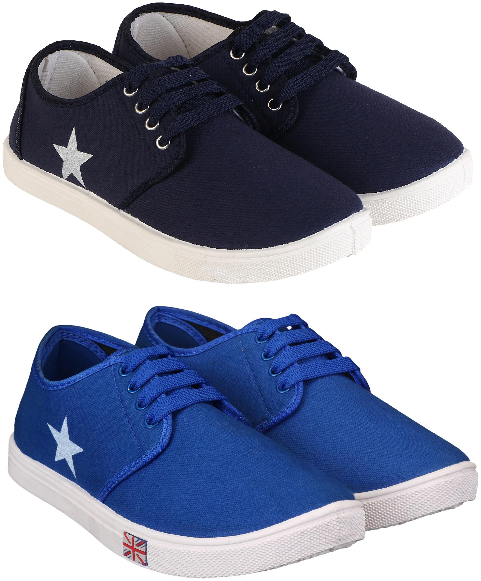 

TREADFIT Stylish pack of 2 Casual Shoes Men Navy Blue Blue Sneakers